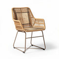 Chaise en rotin tressé avec structure en métal dimensions 80 x 60 x 70cm