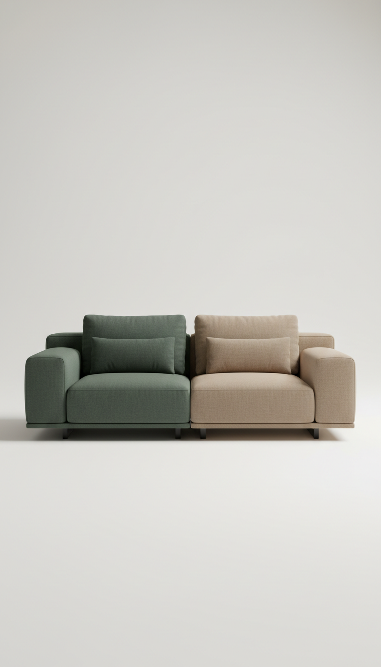 Canapé modulable en bois clair