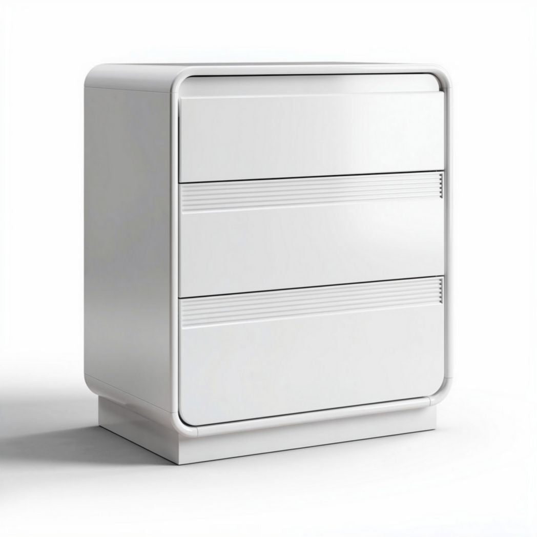 Commode blanche en plastique avec trois tiroirs dimensions 40 x 40 x 50cm